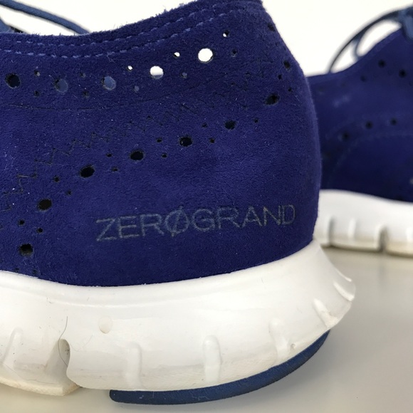 Cole Haan Suede ZeroGrand Wingtip Oxford Sneakers - Picture 8 of 12